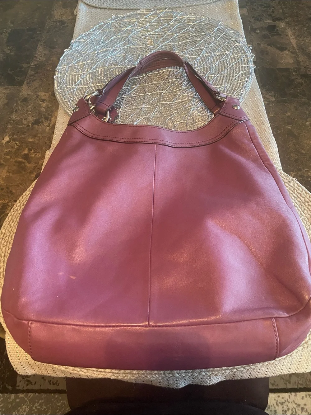 Y2K Coach Soho “ Madison Lynn”  Plum Leather Women's Shoulder Bag